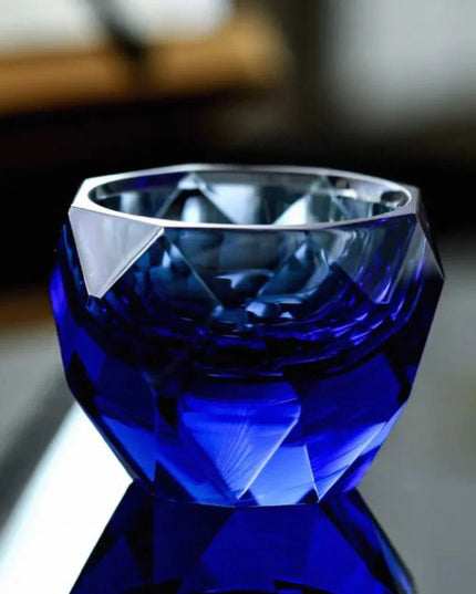 Handcrafted Gold Leaf Crystal Cup Set