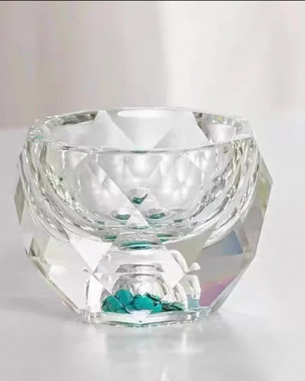 Handcrafted Gold Leaf Crystal Cup Set