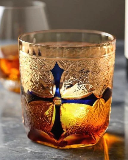 Edo Kiriko Whiskey Glass-Japanese Cross Edition