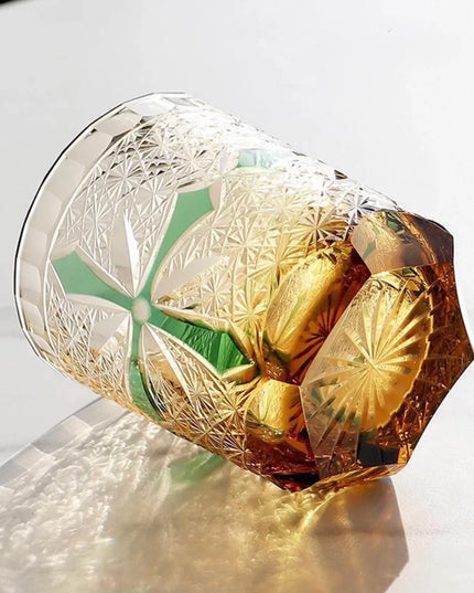 Edo Kiriko Whiskey Glass-Japanese Cross Edition