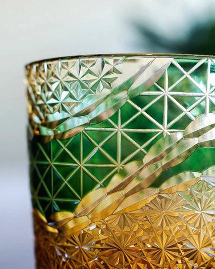 Edo Kiriko Whiskey Glass -Shark's Mouth