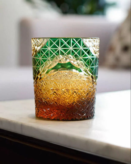 Edo Kiriko Whiskey Glass -Shark's Mouth
