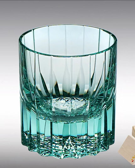 Handcrafted Japanese Artistry Edo Kiriko Whisky Glass - Multi-Color Edition "Dazzling"