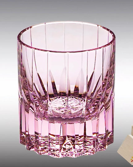 Handcrafted Japanese Artistry Edo Kiriko Whisky Glass - Multi-Color Edition "Dazzling"
