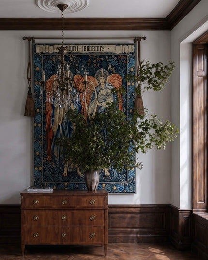 William Morris Angeli Laudantes Harps Music Medieval Tapestry Wall Hanging