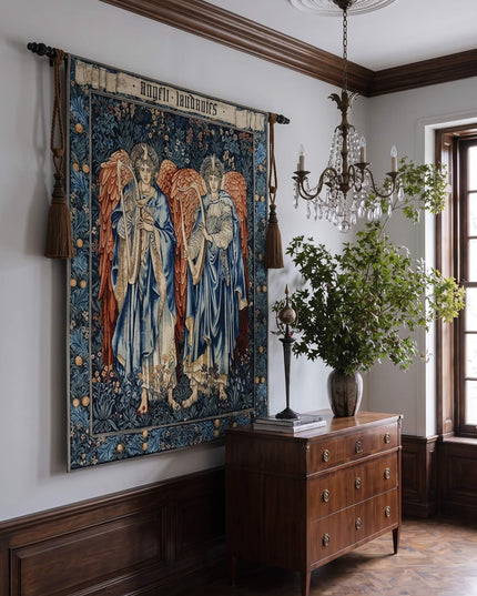 William Morris Angeli Laudantes Harps Music Medieval Tapestry Wall Hanging