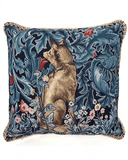 William Morris French Jacquard Tapestry Pillow Cover — Fox
