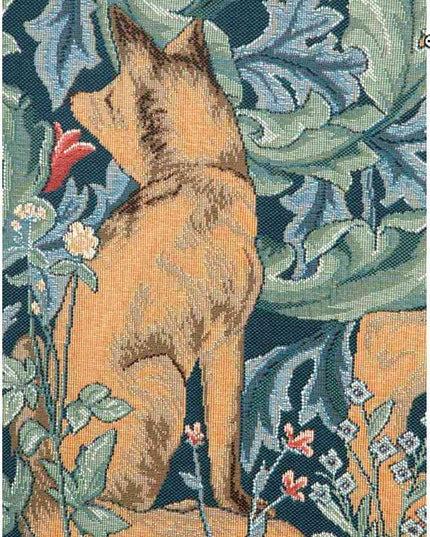 William Morris Lion & Forest Belgian Jacquard Vertical Tapestry Wall Hanging