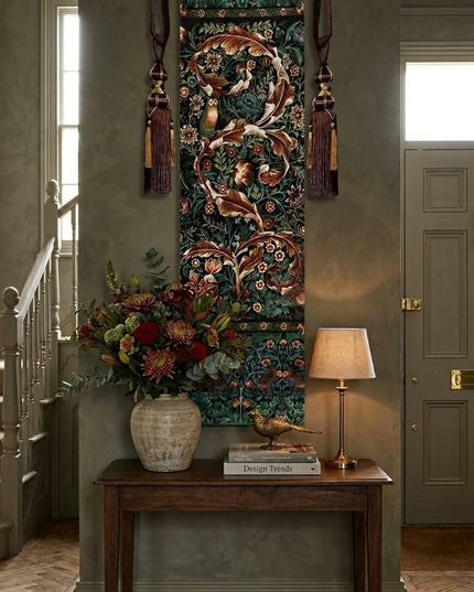 William Morris Medieval Vertical Jacquard Tapestry - Acanthus & Birds