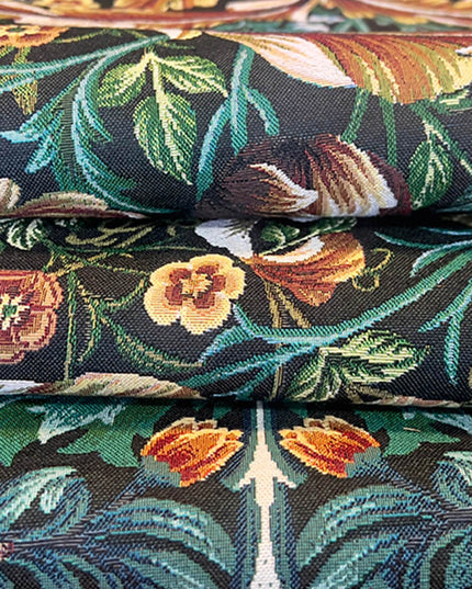 William Morris Medieval Vertical Jacquard Tapestry - Acanthus & Birds
