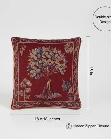 Orange Tree Pillow Cover Annotated