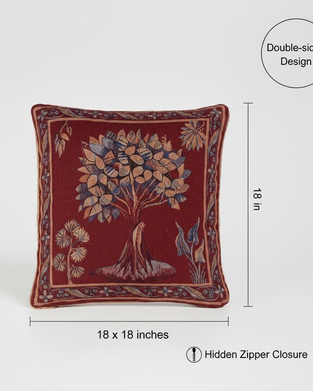 Orange Tree Pillow Cover Annotated