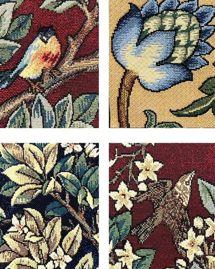 William Morris Tree of Life Medieval Jacquard Tapestry Wall Hanging - Ruby Red