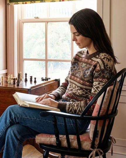 Vintage-Soft Linen-Cotton Checkered Chair Cushion Covers - Filling & Removable Ties