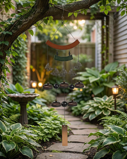 Butterfly Gold Copper Wind Chime - Memorial