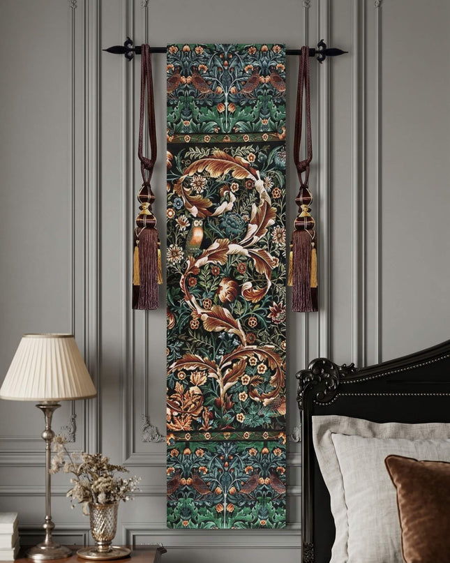 William Morris Medieval Vertical Tapestry - Acanthus & Birds