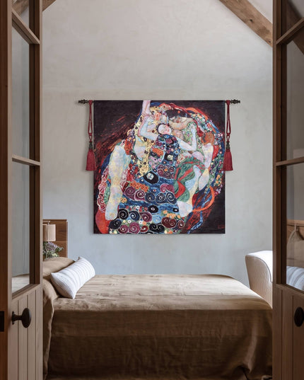 Gustav Klimt The Maiden Belgian Jacquard Art Tapestry