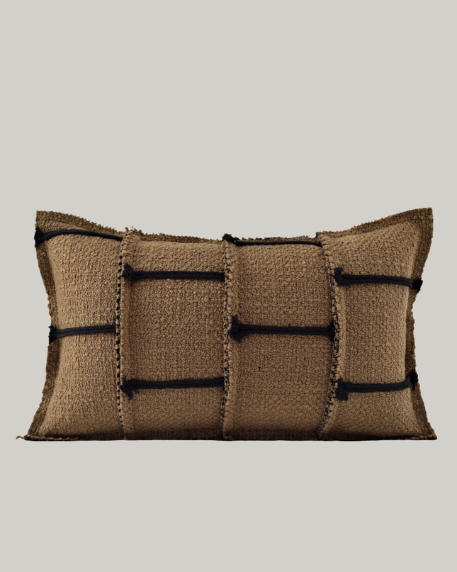 Antique Living Room Cotton Linen Cushion - Coffee