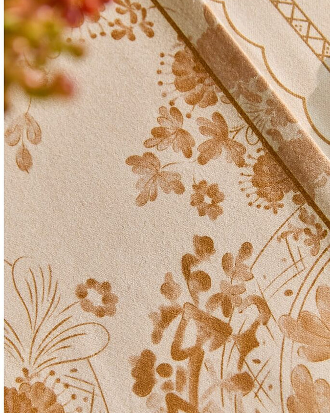 Autumn Leaf Hand-Painted Cashmere Table Runner - Fall Edition