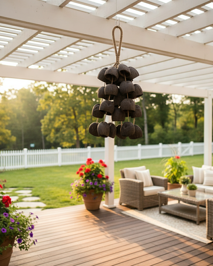 Handwoven Seed Pod Wind Chime - Calm & Meditation