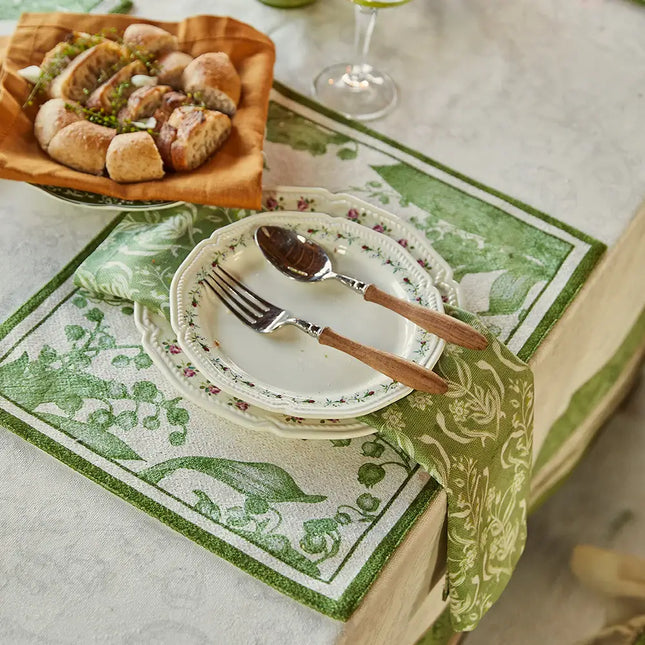 Lily Valley Waterproof Table Placemat Set