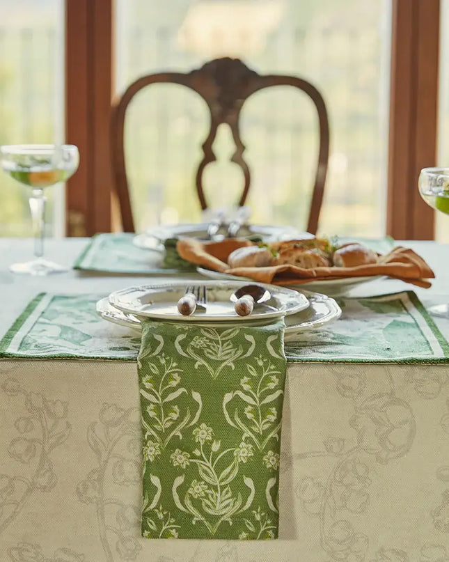 Lily Valley Waterproof Table Placemat Set
