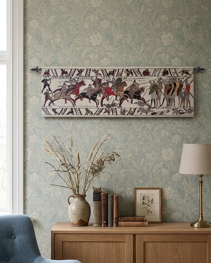 Bayeux Vertical Jacquard Medieval Tapestry - Knight