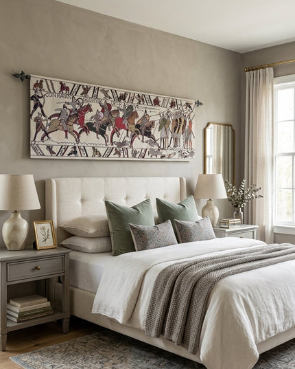 Bayeux Vertical Jacquard Medieval Tapestry - Knight