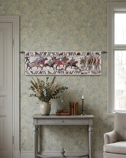 Bayeux Vertical Jacquard Medieval Tapestry - Knight
