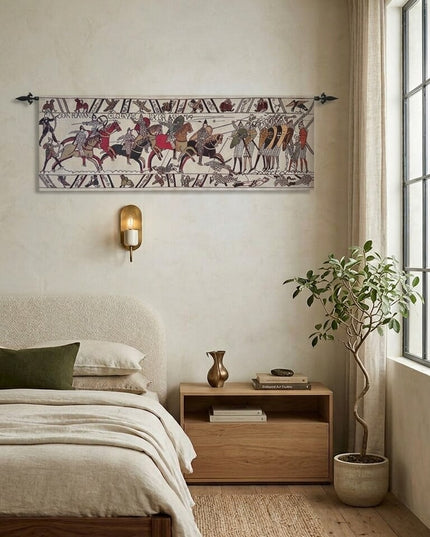 Bayeux Vertical Jacquard Medieval Tapestry - Knight