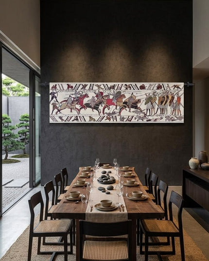 Bayeux Vertical Jacquard Medieval Tapestry - Knight