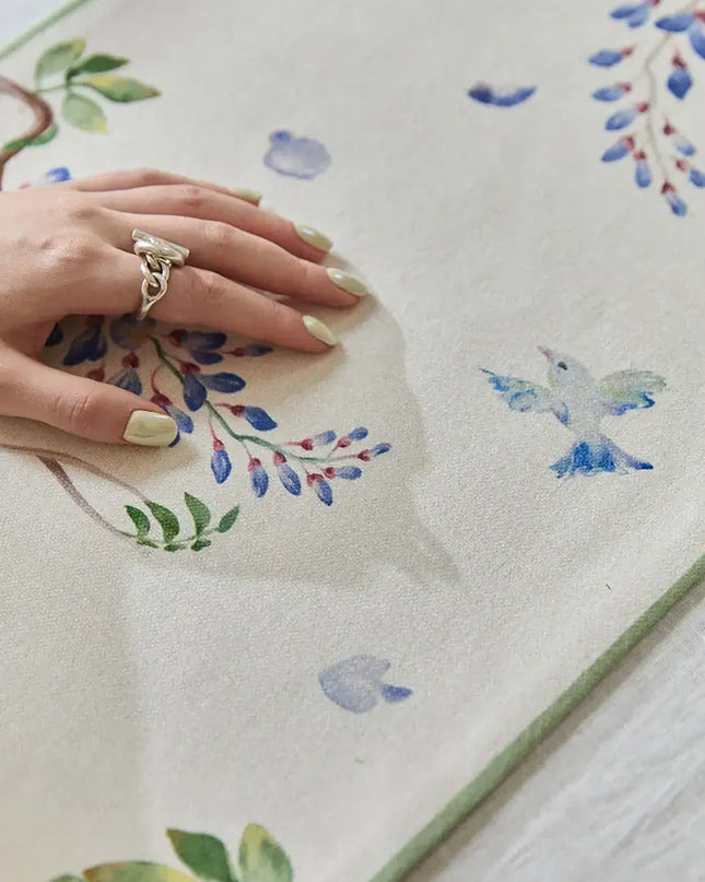 Purple Floral Table Runner